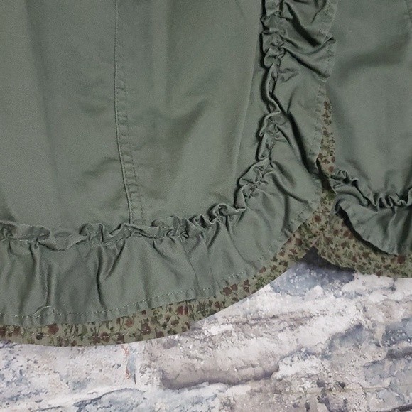 NEW * Women's Pure Energy Cottagecore Green Ruffle Trimmed Light Coat 18 - 20 - Picture 7 of 11